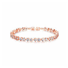 Load image into Gallery viewer, Fashion Rose Goldplated Bracelet with White Cubic Zircon