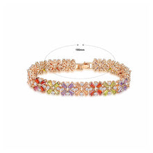 Load image into Gallery viewer, Fashion Rose Goldplated Bracelet with Multi-colored Cubic Zircon