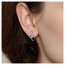 Load image into Gallery viewer, Fashion Heart-shaped Earrings with White Cubic Zircon