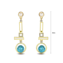 Load image into Gallery viewer, Fashion Earrings with White Austrian Element Crystal