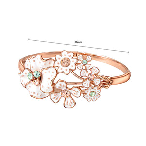 Fashion Rose Golden Plated Bracelet Bracelet with Multi-colored Austrian Element Crystal