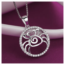 Load image into Gallery viewer, Fashion 925 Sterling Silver Cancer Pendant with White Cubic Zircon and Necklace