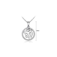 Load image into Gallery viewer, Fashion 925 Sterling Silver Leo Pendant with White Cubic Zircon and Necklace