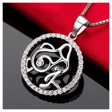Load image into Gallery viewer, Fashion 925 Sterling Silver Aquarius Pendant with White Cubic Zircon and Necklace