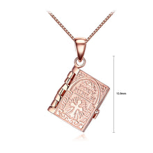 Load image into Gallery viewer, Fashion 925 Rose Golden Plated Bible Pendant and Necklace