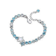 Load image into Gallery viewer, Fashion Star Bracelet with Blue Austrian Elements Crystal
