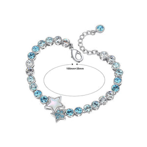 Fashion Star Bracelet with Blue Austrian Elements Crystal