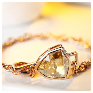 Fashion Champagne Gold Austrian Elements Crystal Bracelet