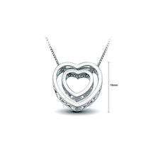Load image into Gallery viewer, Fashion 925 Sterling Silver Hollow Heart-shaped Pendant and Necklace