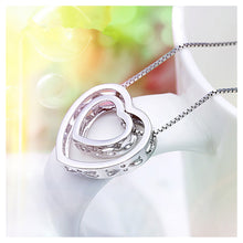 Load image into Gallery viewer, Fashion 925 Sterling Silver Hollow Heart-shaped Pendant and Necklace
