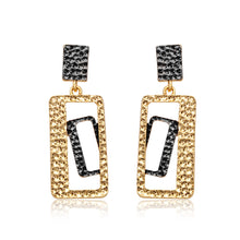 Load image into Gallery viewer, Individual Black and Yellow Rectangular Earrings