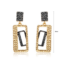Load image into Gallery viewer, Individual Black and Yellow Rectangular Earrings