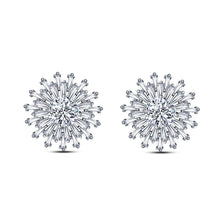 Load image into Gallery viewer, Fashion Snowflake Earrings with White Cubic Zircon