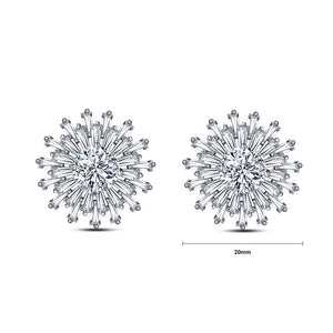Fashion Snowflake Earrings with White Cubic Zircon