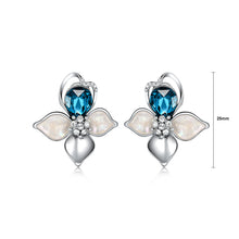 Load image into Gallery viewer, Fashion Cherry Earrings with Blue Austrian Element Crystals