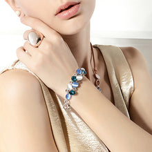 Load image into Gallery viewer, Fashion Bracelet with Blue Austrian Element Crystal Sand Fashion Cat’s Eye