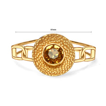 Load image into Gallery viewer, Luxury Bangle with Champagne Gold Cubic Zircon