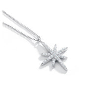 Load image into Gallery viewer, Fashion 925 Silver Star Pendant with White Cubic Zircon and Necklace