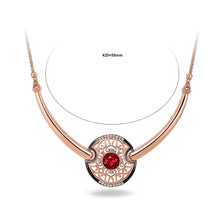 Load image into Gallery viewer, Retro Round Necklace with Red Cubic Zircon