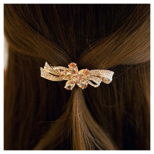 Load image into Gallery viewer, Elegant Hairpin with Champagne Austrian Element Crystals