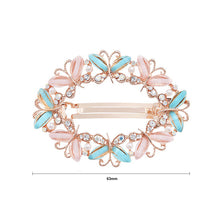 Load image into Gallery viewer, Butterfly Hairpin with White Austrian Element Crystals