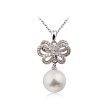 Load image into Gallery viewer, Lovely Ribbon Pendant with Fashion Pearl and Necklace