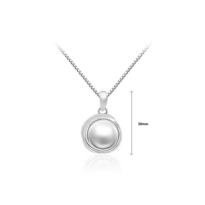 925 Sterlingsilver Pendant with Fashion Pearl and Necklace