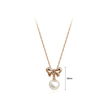 Load image into Gallery viewer, Sweet Ribbon Pendant with Fashion Pearl and Necklace