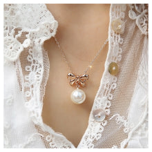 Load image into Gallery viewer, Sweet Ribbon Pendant with Fashion Pearl and Necklace