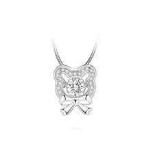 Load image into Gallery viewer, 925 Sterling Silver Bear Pendant with White Cubic Zircon and Necklace - Glamorousky