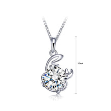 Load image into Gallery viewer, 925 Sterling Silver Twelve Horoscope Cancer Pendant with White Cubic Zircon and Necklace