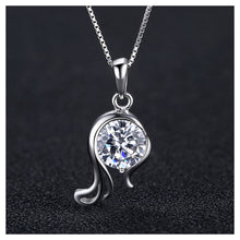 Load image into Gallery viewer, 925 Sterling Silver Twelve Horoscope Virgo Pendant with White Cubic Zircon and Necklace