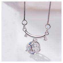 Load image into Gallery viewer, 925 Sterling Silver Twelve Horoscope Libra Necklace with White Cubic Zircon