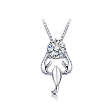 Load image into Gallery viewer, 925 Sterling Silver Twelve Horoscope Scorpio Pendant with White Cubic Zircon and Necklace