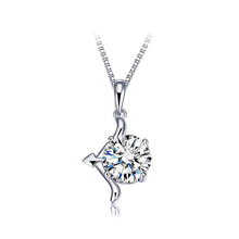 Load image into Gallery viewer, 925 Sterling Silver Twelve Horoscope Sagittarius Pendant with Cubic Zircon and Necklace