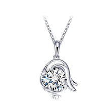 Load image into Gallery viewer, 925 Sterling Silver Twelve Horoscope Capricorn Pendant with Cubic Zircon and Necklace