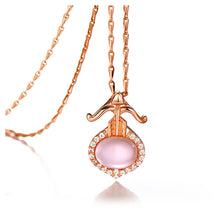 Load image into Gallery viewer, Plated Rose Gold Twelve Horoscope Sagittarius Pendant with White Cubic Zircon and Necklace