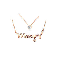 Load image into Gallery viewer, Twelve Horoscope Virgo Stainless Steel Necklace with White Austrian Element Crystal