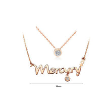 Load image into Gallery viewer, Twelve Horoscope Virgo Stainless Steel Necklace with White Austrian Element Crystal