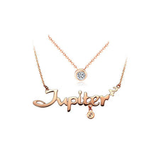Load image into Gallery viewer, Twelve Horoscope Sagittarius Stainless Steel Necklace with White Austrian Element Crystal