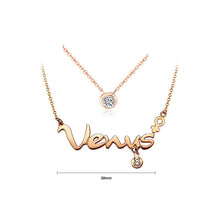 Load image into Gallery viewer, Twelve Horoscope Taurus Stainless Steel Necklace with White Austrian Element Crystal