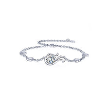 Load image into Gallery viewer, 925 Sterling Silver Twelve Horoscope Virgo Bracelet with White Cubic Zircon