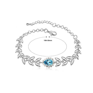 Fashion Horoscope Bracelet with Blue Austrian Element Crystal
