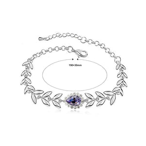 Fashion Horoscope Bracelet with Purple Austrian Element Crystal