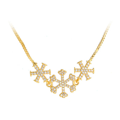 Fashion Snowflakes Bracelet with White Austrian Element Crystal