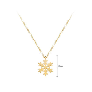 Flashing Snowflakes Pendant with Necklace