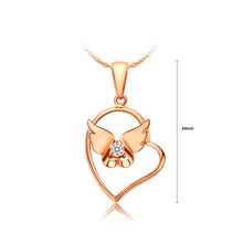 Load image into Gallery viewer, 925 Sterling Silver Angel Pendant with White Austrian Element Crystal and Necklace