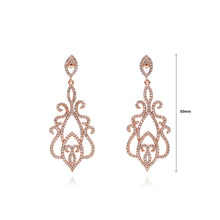 Load image into Gallery viewer, Retro Pattern Earrings with White Austrian Element Crystal