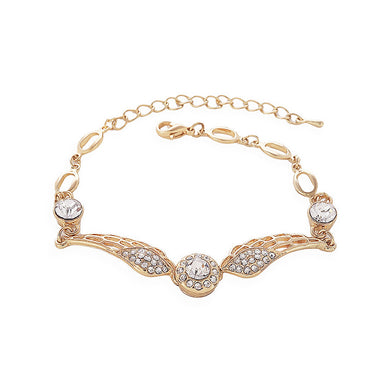 Fashion Angel Wings Bracelet with White Austrian Element Crystal