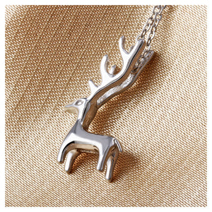 925 Sterling Silver Elk Necklace